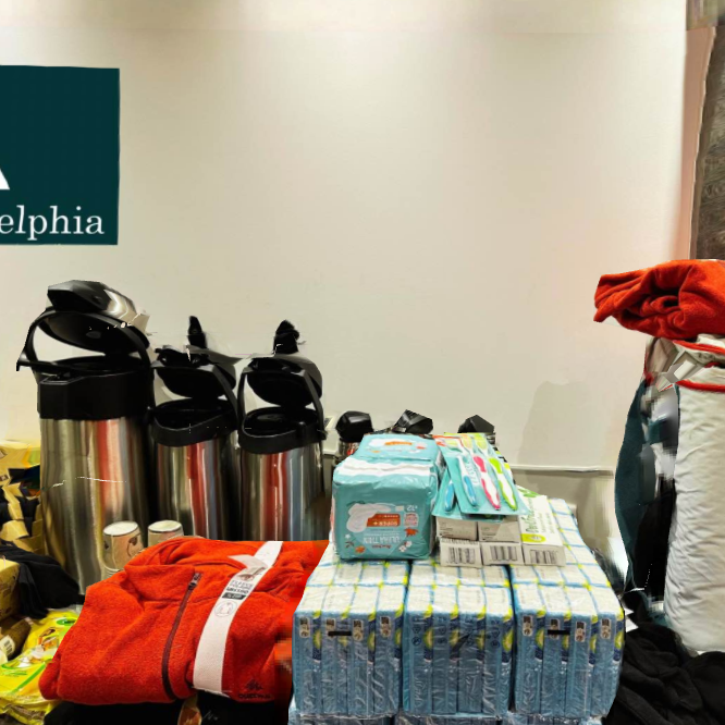 Distribution de colis alimentaires